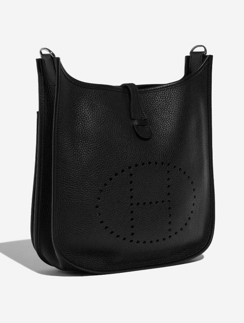 Pre-owned Hermès bag Evelyne 29 Clemence Black Black Side Front | Sell your designer bag on Saclab.com