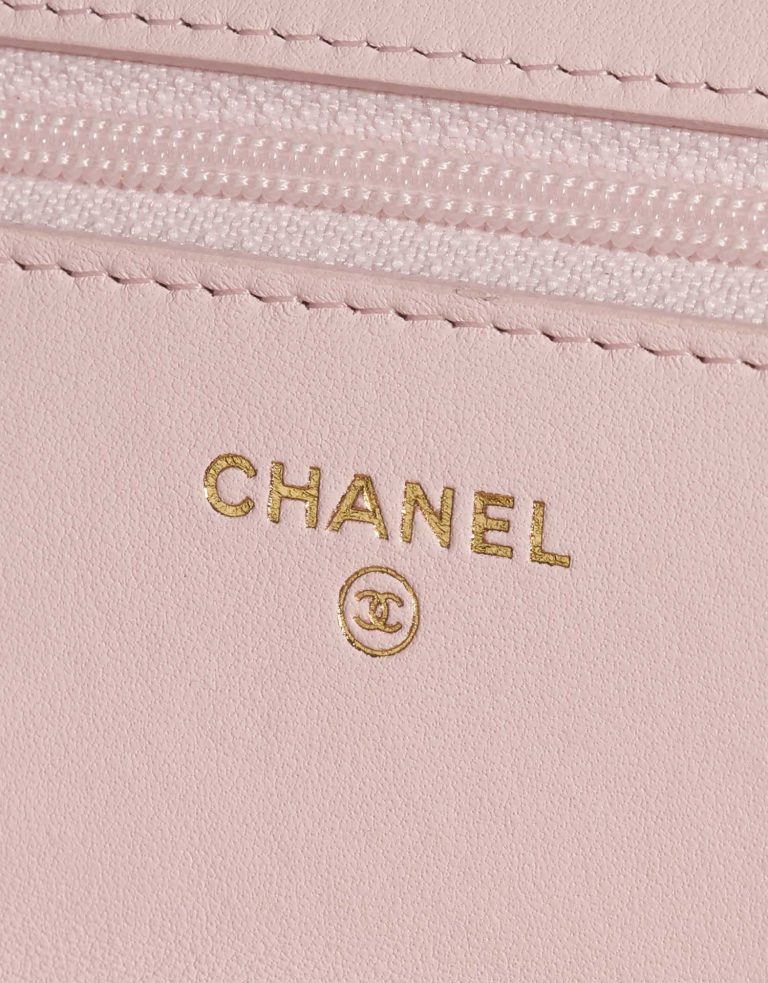 Pre-owned Chanel bag 19 WOC Lamb Light Rose Rose Logo | Sell your designer bag on Saclab.com