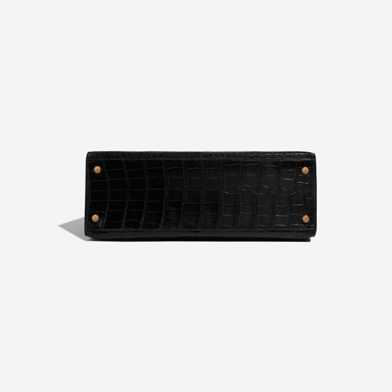 Pre-owned Hermès bag Kelly 32 Porosus Crocodile Black Black Bottom | Sell your designer bag on Saclab.com