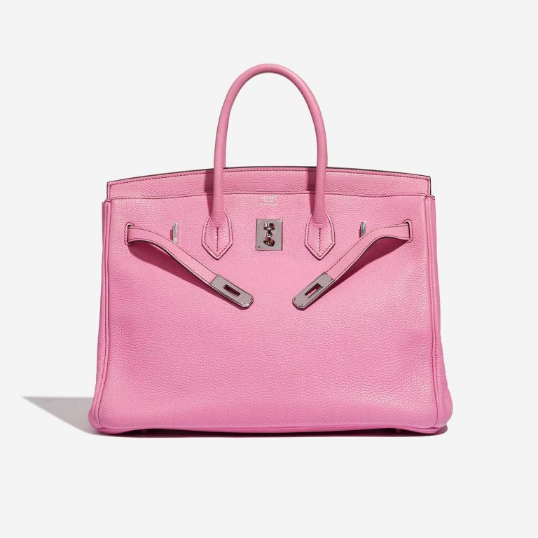 Pre-owned Hermès bag Birkin 35 Clemence Bubblegum Pink Front Open | Sell your designer bag on Saclab.com
