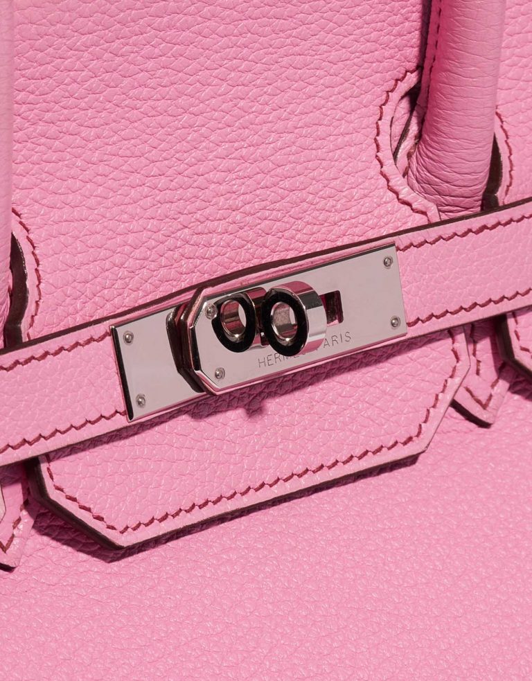 Pre-owned Hermès bag Birkin 35 Clemence Bubblegum Pink Closing System | Sell your designer bag on Saclab.com