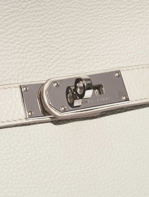 Pre-owned Hermès bag Jypsière 34 Clemence Beton White Closing System | Sell your designer bag on Saclab.com