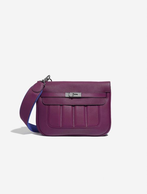 Pre-owned Hermès bag Berline 28 Swift Anemone Violet Front | Sell your designer bag on Saclab.com