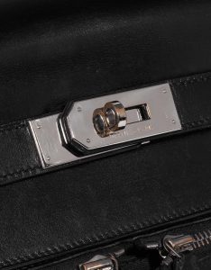 Pre-owned Hermès bag Kelly Lakis 40 Toile / Box Black Black Closing System | Sell your designer bag on Saclab.com