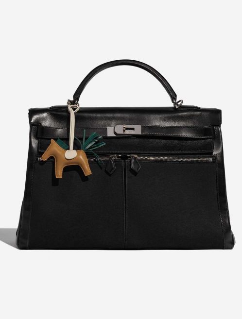 Pre-owned Hermès bag Rodeo PM Milo Sesam / Craie / Malachite Brown Detail | Sell your designer bag on Saclab.com