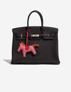 Pre-owned Hermès bag Rodeo MM Milo Rose Azalee / Orange Poppy / Rouge Indien Pink Front | Sell your designer bag on Saclab.com