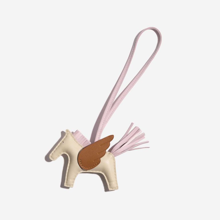 Pre-owned Hermès bag Rodeo Pegasus PM Milo Craie / Mauve Sylvestre / Gold Beige Front | Sell your designer bag on Saclab.com