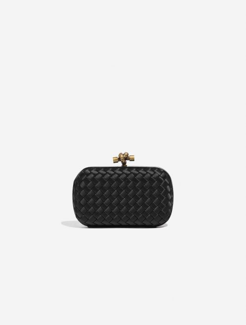 Pre-owned Bottega Veneta bag Knot Clutch Silk Black Black Front | Sell your designer bag on Saclab.com