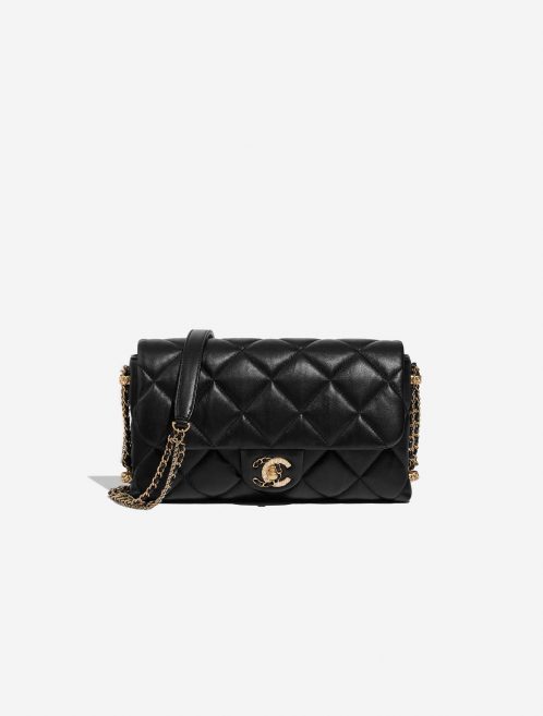 Pre-owned Chanel bag Timeless Flap Bag Medium Lamb Black Black Front | Sell your designer bag on Saclab.com
