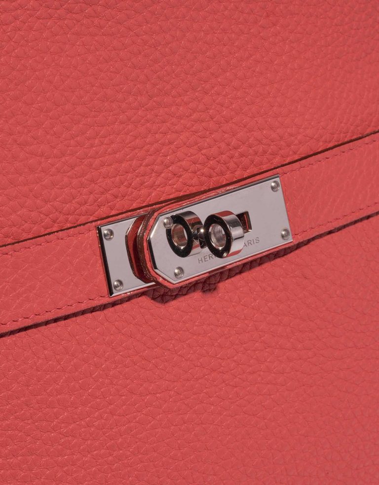 Pre-owned Hermès bag Jypsière 34 Taurillon Clemence Rouge Pivoine Red Front | Sell your designer bag on Saclab.com