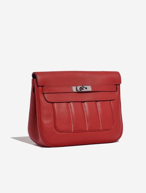 Pre-owned Hermès bag Berline 28 Swift Rouge Tomate Red Side Front | Sell your designer bag on Saclab.com