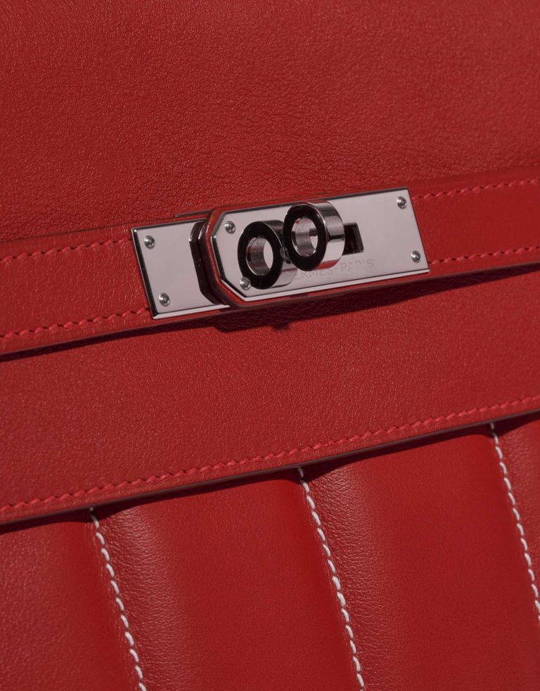 Pre-owned Hermès bag Berline 28 Swift Rouge Tomate Red Front | Sell your designer bag on Saclab.com