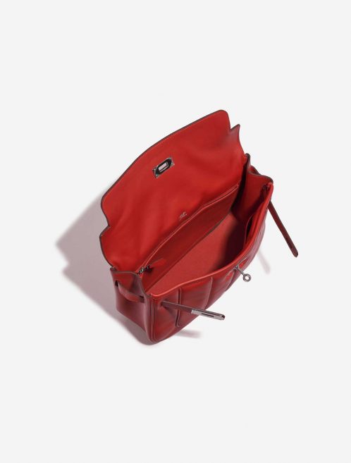 Pre-owned Hermès bag Berline 28 Swift Rouge Tomate Red Inside | Sell your designer bag on Saclab.com