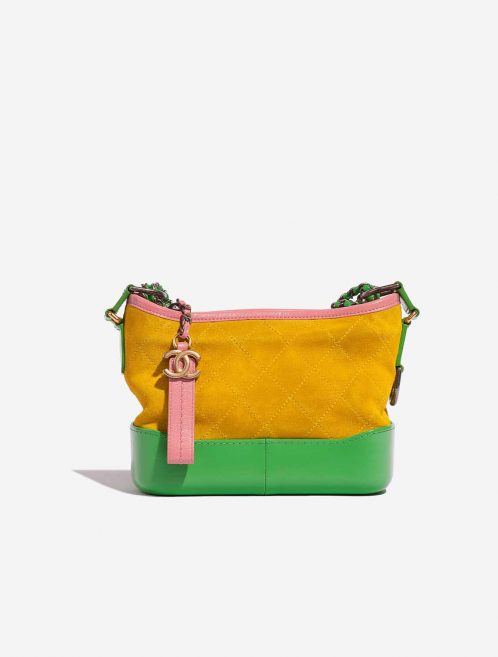 Pre-owned Chanel bag Gabrielle Small Calf / Suede Multicolour Multicolour, Yellow Back | Sell your designer bag on Saclab.com