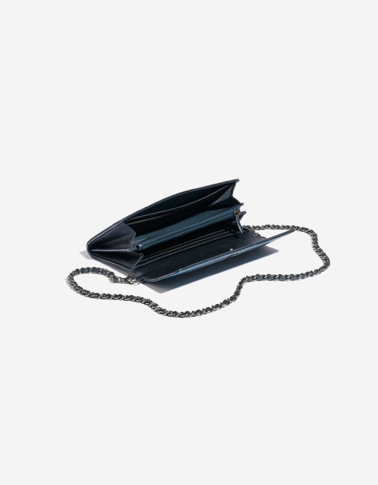 Pre-owned Chanel bag WOC Lizard Blue Blue Inside | Sell your designer bag on Saclab.com