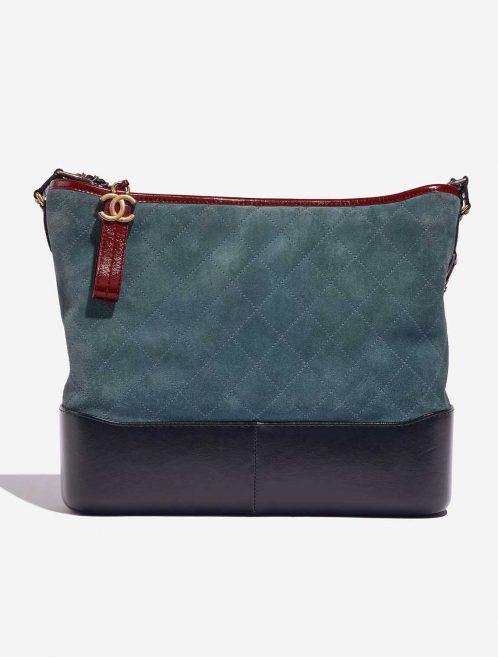 Pre-owned Chanel bag Gabrielle Large Calf / Suede Dark Blue / Grayish Blue / Bordeaux Blue Back | Sell your designer bag on Saclab.com