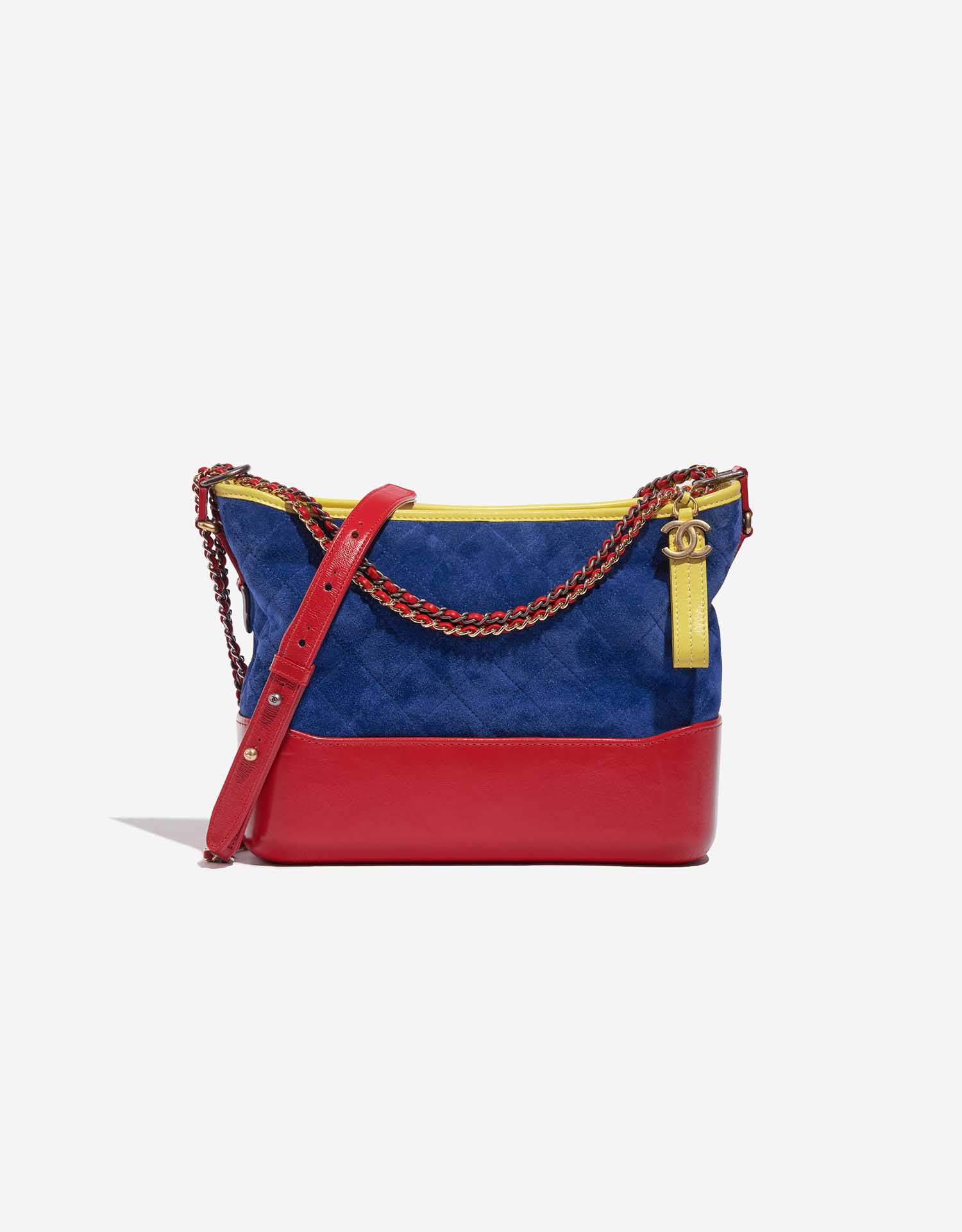 Chanel Gabrielle Medium Calf Suede Blue Red Yellow SACLÀB