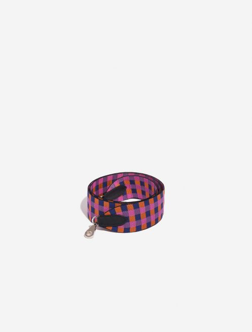 Pre-owned Hermès bag Strap Maxi Canvas Bleu Saphir / Anemone / Capucine / Noir Multicolour Front | Sell your designer bag on Saclab.com