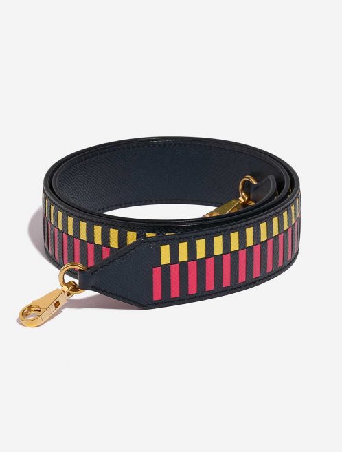 Pre-owned Hermès bag Strap Epsom Bleu Indigo / Rose Extreme / Lime Multicolour Front | Sell your designer bag on Saclab.com