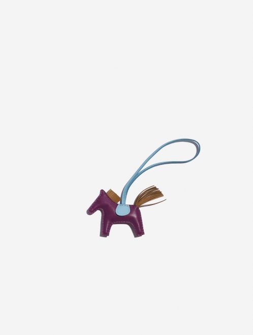 Pre-owned Hermès bag Rodeo PM Milo Anemone / Celeste / Gold Blue, Multicolour, Violet Front | Sell your designer bag on Saclab.com