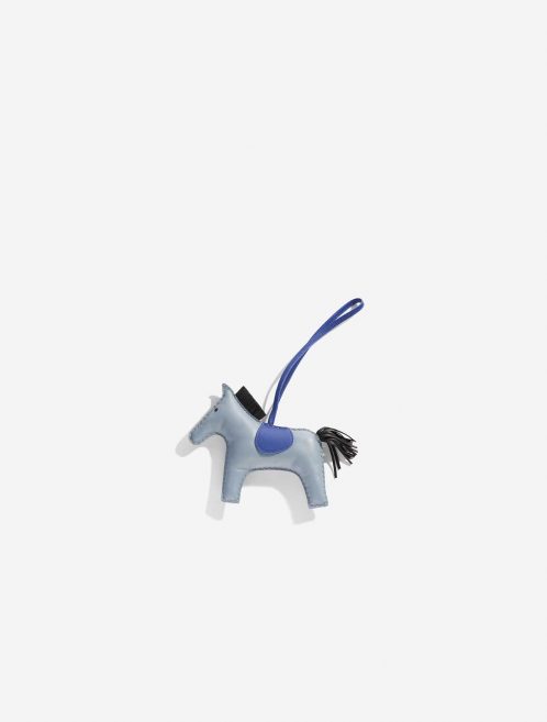 Pre-owned Hermès bag Rodeo GM Milo Blue Jean / Black / Blue Electrique Blue Front | Sell your designer bag on Saclab.com