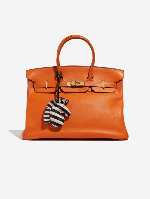 Pre-owned Hermès bag Geegee Savannah Milo Craie / Black / Rose Pourpre Black, White Detail | Sell your designer bag on Saclab.com