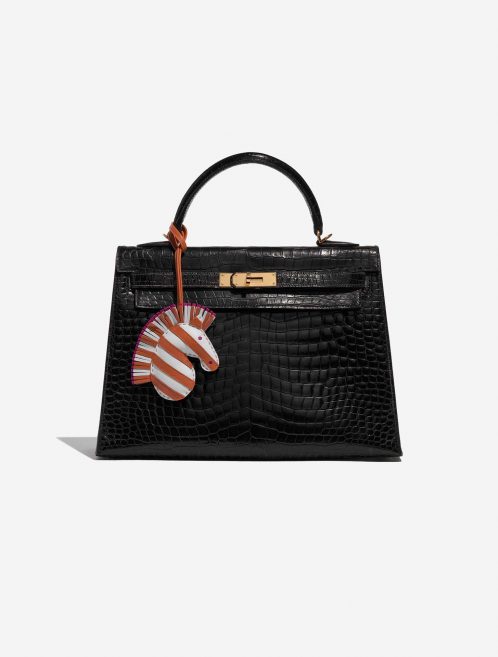 Pre-owned Hermès bag Geegee Savannah Milo Blanc / Terre Battue / Tosca Brown, White Front | Sell your designer bag on Saclab.com