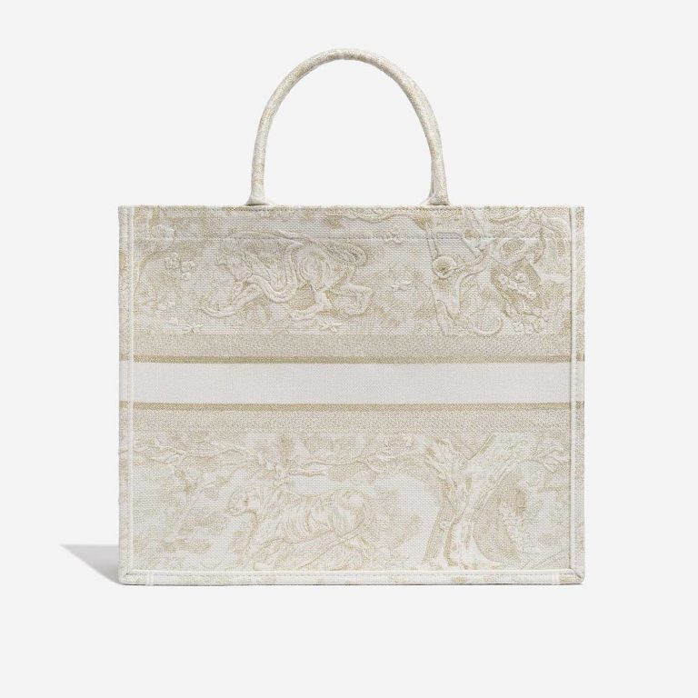 Pre-owned Dior bag Book Tote Large Canvas Beige / Gold Beige, Gold Back | Sell your designer bag on Saclab.com
