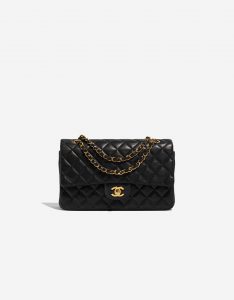 Pre-owned Chanel bag Timeless Medium Lamb Black Black Front | Sell your designer bag on Saclab.com