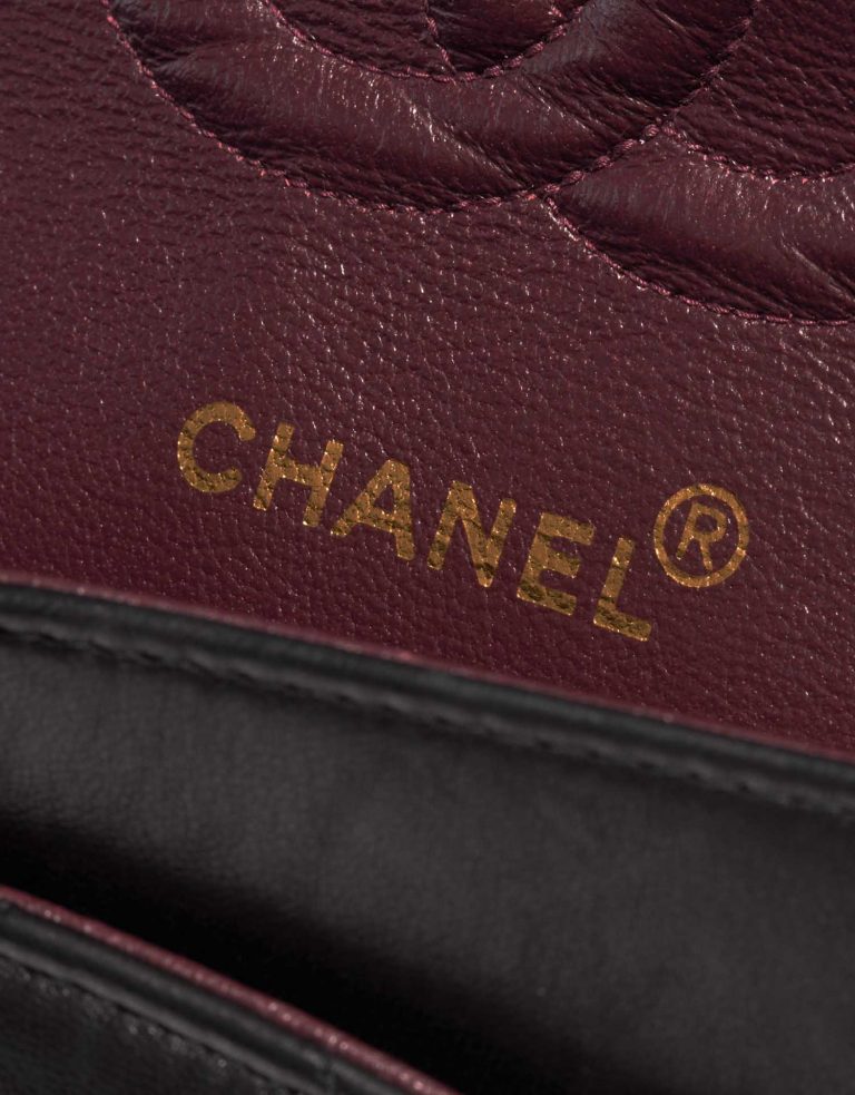 Pre-owned Chanel bag Timeless Medium Lamb Black Black Logo | Sell your designer bag on Saclab.com