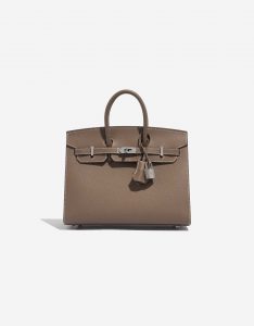 Pre-owned Hermès bag Birkin 25 Epsom Etoupe Brown Front | Sell your designer bag on Saclab.com