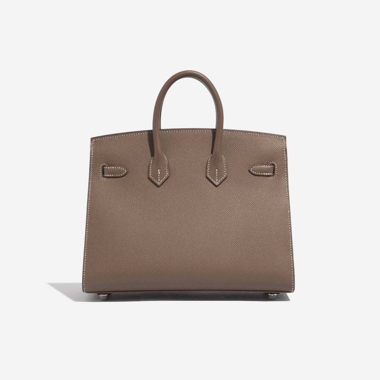 Pre-owned Hermès bag Birkin 25 Epsom Etoupe Brown Back | Sell your designer bag on Saclab.com