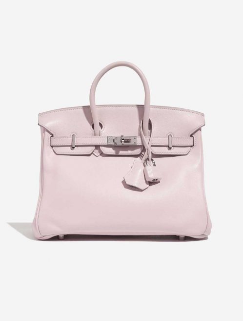 Pre-owned Hermès bag Birkin 25 Swift Rose Dragee Rose Front | Sell your designer bag on Saclab.com