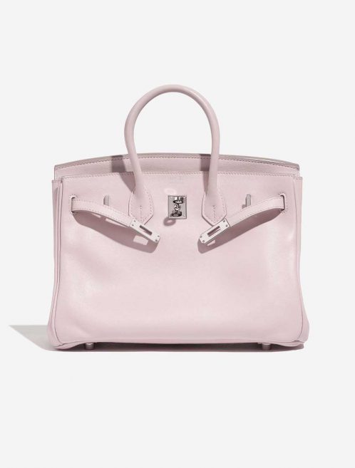 Pre-owned Hermès bag Birkin 25 Swift Rose Dragee Rose Front Open | Sell your designer bag on Saclab.com