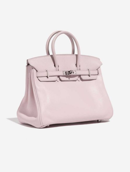 Pre-owned Hermès bag Birkin 25 Swift Rose Dragee Rose Side Front | Sell your designer bag on Saclab.com