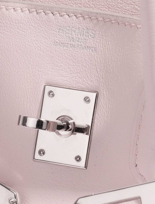 Pre-owned Hermès bag Birkin 25 Swift Rose Dragee Rose Logo | Sell your designer bag on Saclab.com