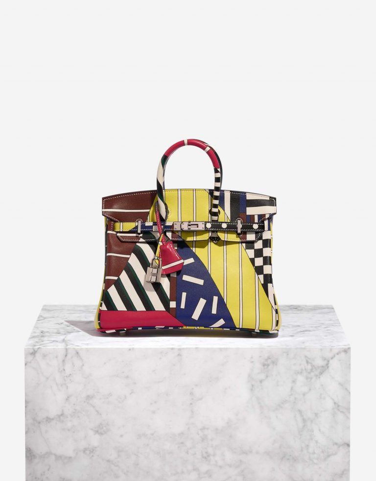 Pre-owned Hermès bag Birkin 25 Swift ‘One Two Three and Away We Go’ by Nigel Peake Multicolour Front | Sell your designer bag on Saclab.com