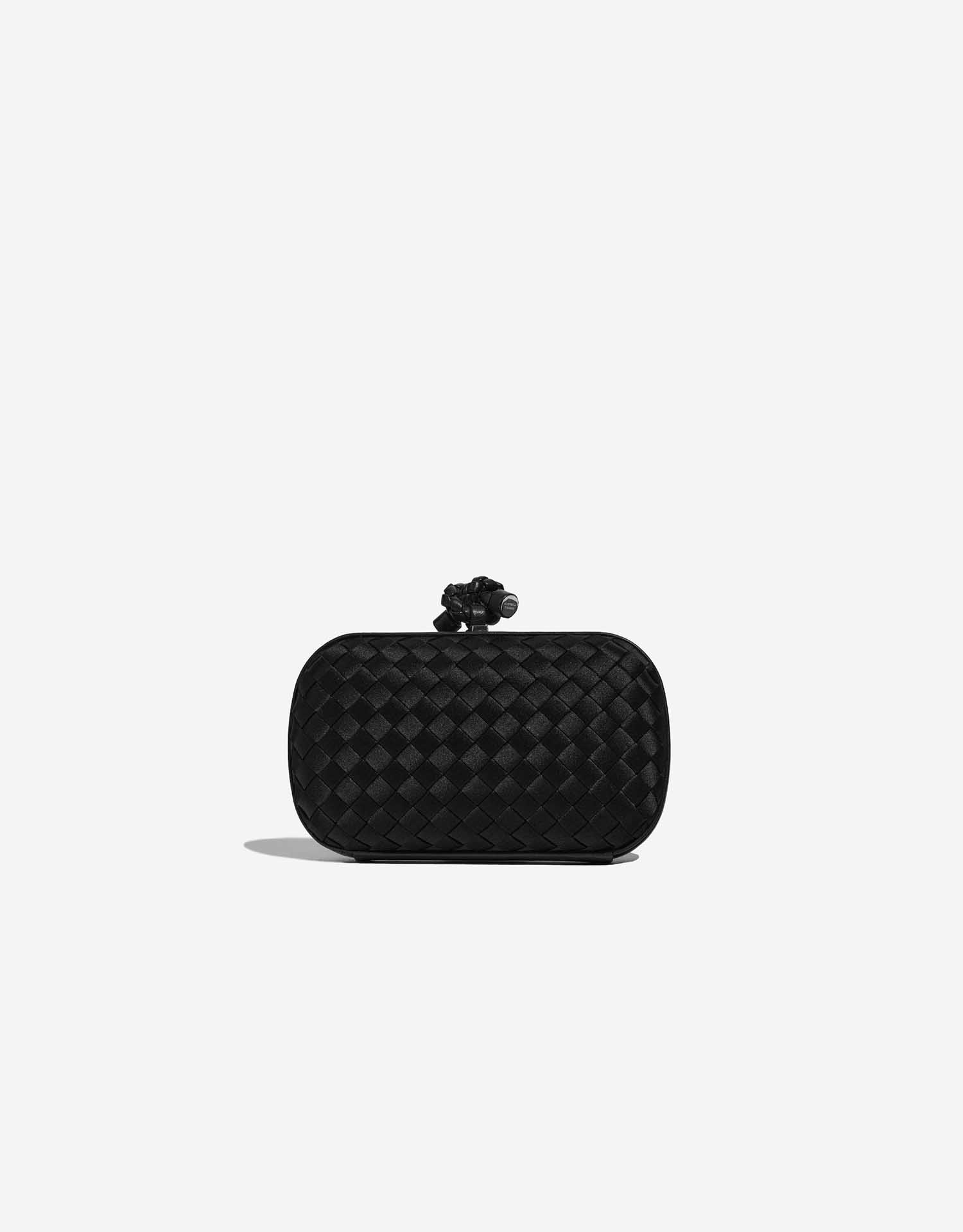 Bottega Veneta Knot Chain Clutch Satin Black | SACLÀB