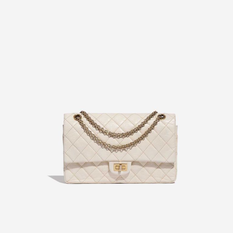 Pre-owned Chanel bag 2.55 Reissue 226 Calf Beige Beige Front | Sell your designer bag on Saclab.com