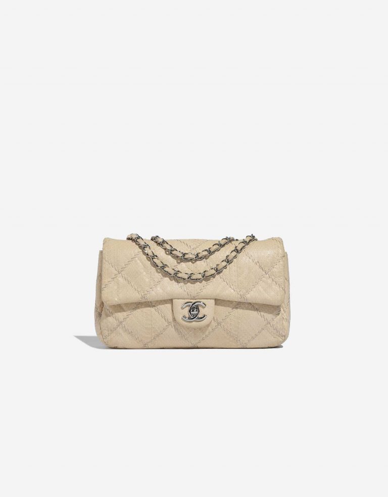 Pre-owned Chanel bag Timeless Medium Python Beige Beige Front | Sell your designer bag on Saclab.com