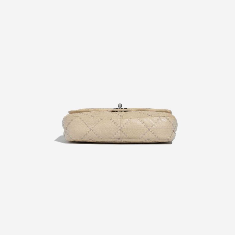 Pre-owned Chanel bag Timeless Medium Python Beige Beige Bottom | Sell your designer bag on Saclab.com