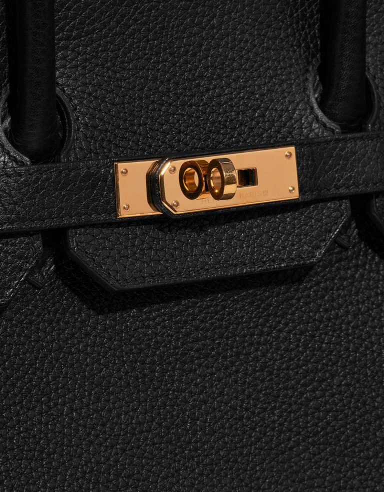 Pre-owned Hermès bag Birkin 35 Clemence Black Black Closing System | Sell your designer bag on Saclab.com