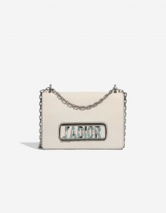 Pre-owned Dior bag J’Adior Crumpled Calf Cream White Front | Sell your designer bag on Saclab.com
