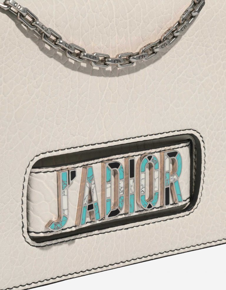 Pre-owned Dior bag J’Adior Crumpled Calf Cream White Closing System | Sell your designer bag on Saclab.com