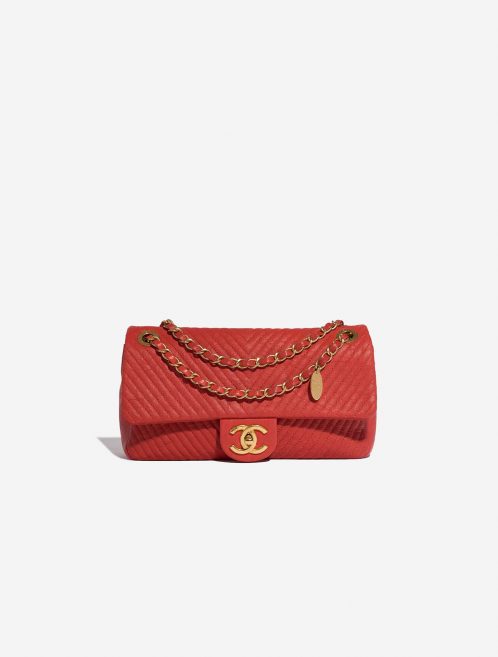 Pre-owned Chanel bag Timeless Medium Calf Red Red Front | Sell your designer bag on Saclab.com