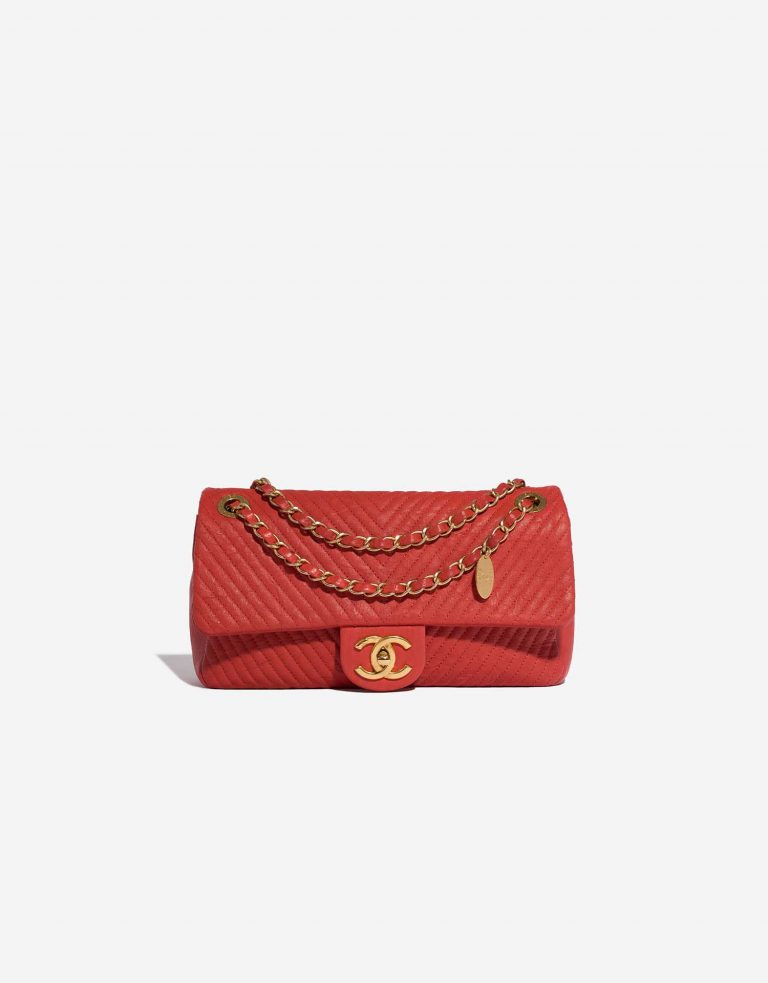 Pre-owned Chanel bag Timeless Medium Calf Red Red Front | Sell your designer bag on Saclab.com