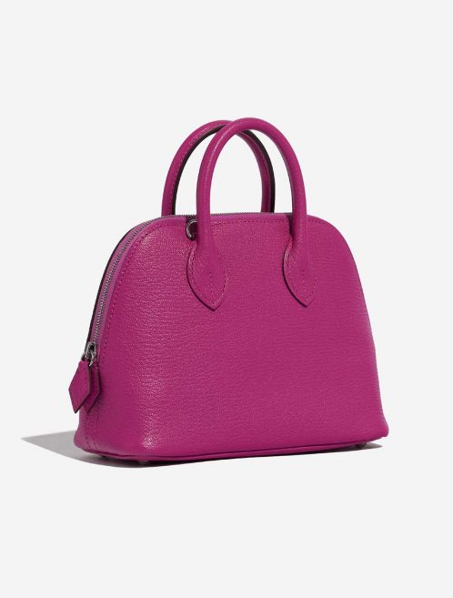 Pre-owned Hermès bag Bolide Mini 20 Chevre Mysore Rose Pourpre Pink, Violet Side Front | Sell your designer bag on Saclab.com