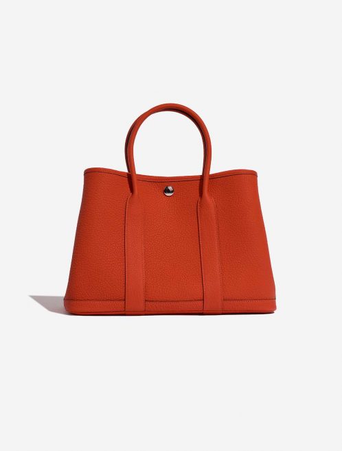 Pre-owned Hermès bag Garden Party 30 Negonda Capucine Red Front | Sell your designer bag on Saclab.com
