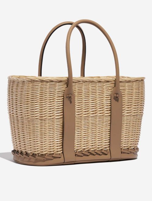 Pre-owned Hermès bag Garden Party Picnic 36 Osier / Barenia Chai / Beige Beige, Brown Side Front | Sell your designer bag on Saclab.com