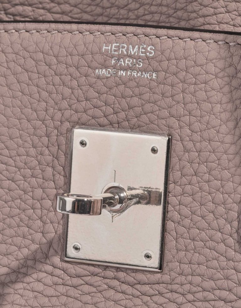 Pre-owned Hermès bag Birkin 30 Togo Glycine Beige Logo | Sell your designer bag on Saclab.com